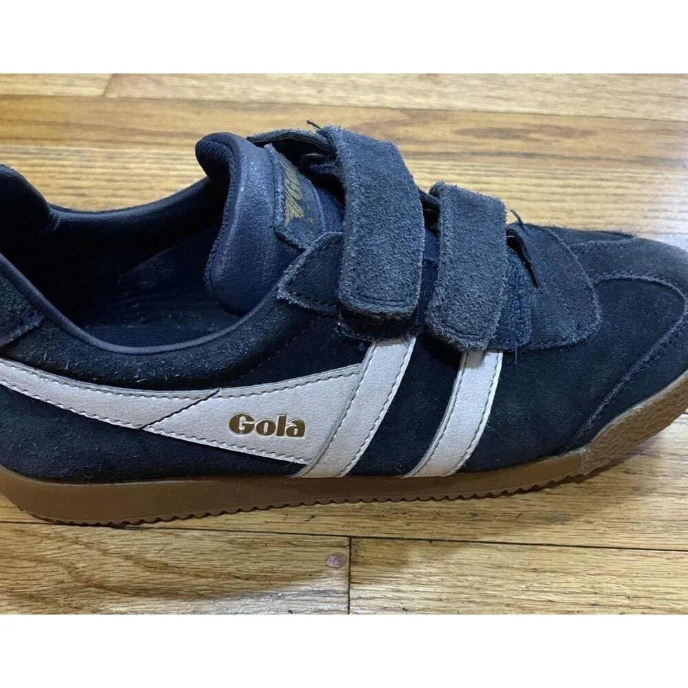 Gola Classics Harrier Vel 2 Strap Suede Unisex Sneakers Blue White US 4
